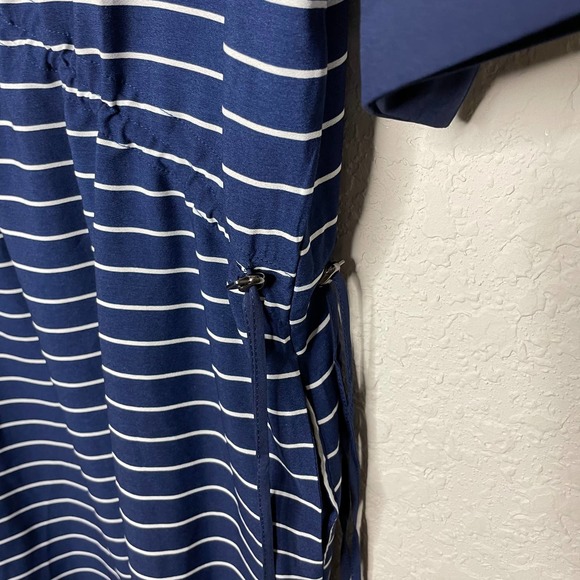 CAARA Lorna Stripe Adjustable Waist Midi Dress - Picture 6 of 8